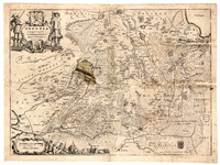 8 Drentia Comitatus transiselania tabula II , kaart van de landschap Drenthe afmetingen 52 x 38 cm schaal 1:189.000 ...