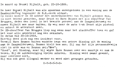 Archievennl De Moord Op Hessel Nijholt Groninger Archieven - 