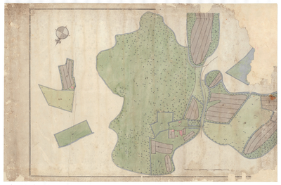 1276 Kaart van het erve Scholte Kagelink, gelegen in het gericht Diepenheim. - . - schaal in Rijnl. roeden [ ca. 1 : ...