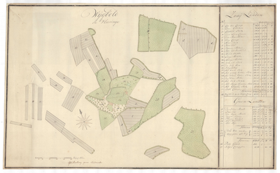 1316 Kaart van het erve Wijgbold, gelegen in Fleringen in het gericht Ootmarsum/G.W. Ameling. - schaal in Rijnl. roeden ...