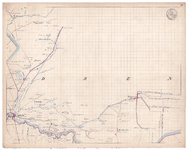 19223-A1.A2 Blad A2 van de algemene kaart van Overijssel. De kop van Overijssel, met meren, grachten en Zuiderzee met ...