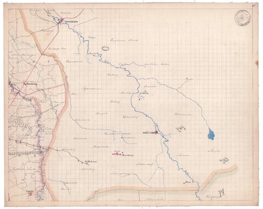 19223-A1.C4 Blad C4 van de algemene kaart van Overijssel, gedeelte Oost twente. Met hoogtemetingen. Met stempel van de ...