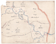 19223-B10.21 [Geen titel] Kaart van de Vecht tussen Gramsbergen en de Duitse grens. Aan de noordzijde zijn te vinden: ...