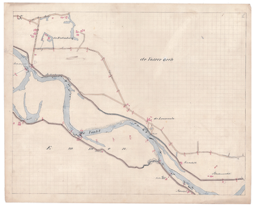 19223-B10.5 [Geen titel] Kaart van de Vecht bij Dalfsen, tussen Huis Ruitenberg (tegenwoordig Ruitenborgh) en havezate ...