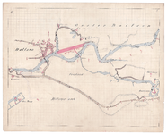 19223-B10.6 [Geen titel] Kaart van de Vecht bij Dalfsen, tussen havezate Den Berg en kasteel Rechteren, met een ...