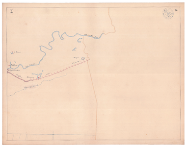 19223-B13.2 [Geen titel] Blad 2 van de kaart van de Sallandse weteringen: tussen Dalfsen en Vilsteren. Vermeld worden ...