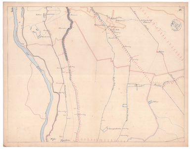 19223-B13.3 [Geen titel] Blad 3 van de kaart van de Sallandse Weteringen, vanaf de IJssel, tussen Windesheim, Wijhe en ...