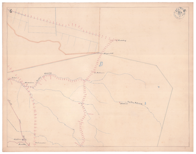 19223-B13.4 [Geen titel] Blad 4 van de kaart van de Sallandse weteringen, ten noordoosten van Raalte. Vermeld worden ...