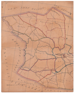 19224-21.1 Haaksbergen 1 Kaart van het westelijk deel van Haaksbergen met de gemeenten Ambt Delden, Diepenheim, Neede, ...