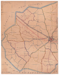19224-33.1 Lonneker 1 Kaart van het westelijk deel van de gemeente Lonneker met rondom de gemeenten Weerselo, Hengelo ...