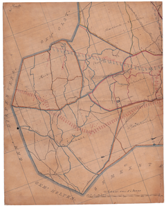 19224-43.1 Raalte 1 Kaart van het zuidelijk deel van de gemeente Raalte met rondom de gemeenten Olst, Diepenveen, ...