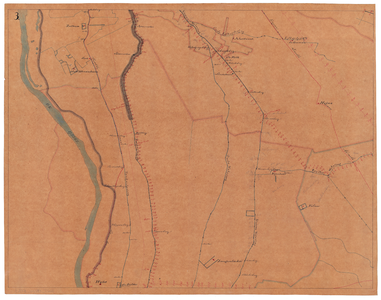 19224-B13.3 [Geen titel] Blad 3 van de kaart van de Sallandse weteringen, vanaf de IJssel, tussen Windesheim, Wijhe, en ...