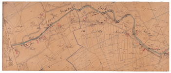 19224-C22.19 [Geen titel] Kaart van de Dinkel ten zuiden van Losser, tot de Zoekerbrug. Vermeld worden: weg door de ...