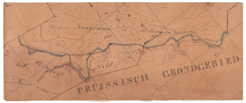 19224-C22.21 [Geen titel] Kaart van de Dinkel tussen Glane en de Duitse grens. Vermeld worden: Dengeman en Roterman, ...