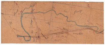 19224-C22.3 [Geen titel] Kaart van de Dinkel ten zuidwesten van Lattrop en Tilligte, vanaf de huidige monding in het ...
