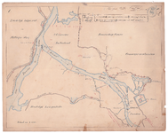 19225-10Z1 [Geen titel] Kaart van de rivieren het Zwarte Water en de Vecht. In een kader: Herziening van 1869-1870. De ...