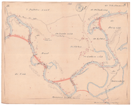 19225-10Z15 [Geen titel] Kaartblad van de river de Vecht, met daarop met rood ingetekend de voorstellen tot ...