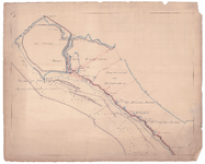 19225-B7.1 [Geen titel] Kaart van de Zuiderzeekust van Kuinre tot Vollenhove. Schoterzijl, Buitenkanaal van het oude ...