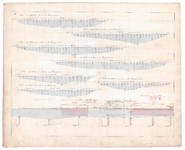 19225-B8.3 [Geen titel] Dwarsdoorsneden van de Waaijersluis vlakbij Kuinre. Rivier de Lende (Linde)., 1847-1870