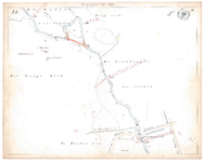 19231-15V22 [Geen titel] Kaartblad van de rivier de Regge bij Rijssen, ter hoogte van de huidige spoorweg, met ontwerp ...