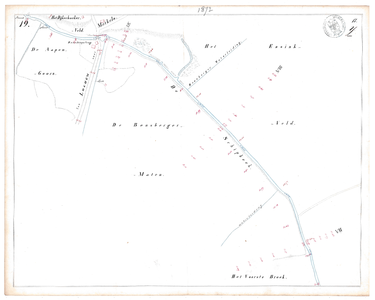 19231-17Y19 [Geen titel] Kaartblad van de Schipbeek ten zuiden van Markelo. Op de kaart zijn te vinden: Weg van Lochem ...