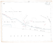19231-17Y23 [Geen titel] Kaartblad van de Schipbeek ten zuidwesten van Diepenheim, met vonders en voorde. Vermeld ...