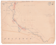 19231-22X22 [Geen titel] Kaart van de Dinkel ter hoogte van Glane, tot de grens met Duitsland (Pruisen), met ontwerp ...