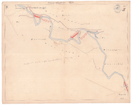 19231-22X9 [Geen titel] Kaart van de Dinkel tussen Beuningen en Mekkelhorst, met de Beuningerbrug. Aan de noordzijde: ...