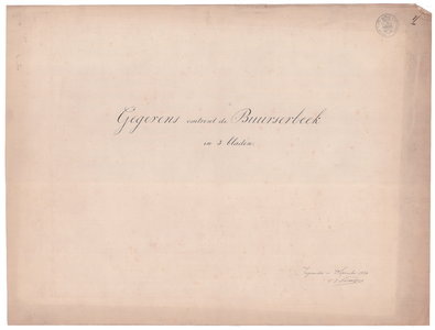 19231-Y20.0 Gegevens omtrent de Buurserbeek in 3 bladen. Voorblad, 1870