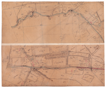 19224-C17.11-9 No. 11 Bathmen [en] No. 9 Bathmen Twee bladen op een vel, kaart van de Schipbeek tussen De Menop en de ...