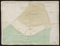 2. Kaart van het ‘Mosveene’ bij Staphorst en Rouveen met de limietscheiding tussen beide kerspelen door Gysbert Sassen, ...
