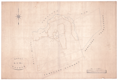 1354 Kaart van de Marke Daarle 1ste blad. Bevattende het Westelijke gedeelte of de Nieuwstad, het Vlier de Piksen enz. ...