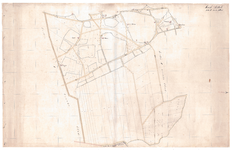 1446 [Geen titel] Kaart van de marke Noetsele, sectie C, 2e blad, met 't Hexel en den Ligtenberg, met vermelding van ...
