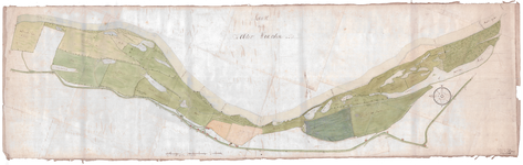 1451 Kaart van de Olster Waarden Kaart van de Olster Waarden. Met weergegeven Halve IJssel, Middenste Doornewaard, ...
