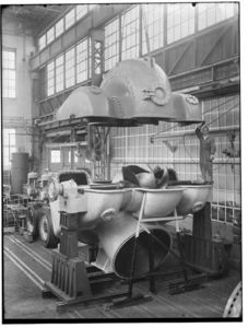 8512 FDSTORK-3519 Pompen. Open centrifugaalpomp, bestemd voor Gemaal Walcheren, Middelburg., 24-07-1953