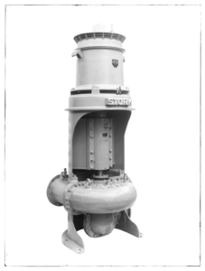 8894 FDSTORK-3270 Pompen. Verticale reinwaterpomp nr. III, V.G.50-30, bestemd voor de Waterleiding Leeuwarden, order ...