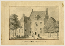 1 -6 Afbeelding van het huis Bonkenhave, havezate, bij Vollenhove, 1730
