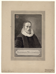 14 -5 Portret van Assuerius Matthissius, predikant te Kampen in 1617, als Remonstrat ontslagen in 1619, overleden als ...