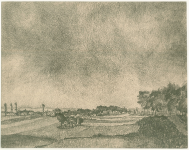 15 -6 Landschap achter Hattem bij Hattemerbroek (in dorso geschreven)., 1943-08-20