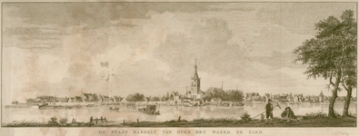 16 -12 Gezicht op Hasselt van over het Zwarte Water., 1700
