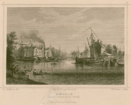 3 -11 Afbeelding van Zwolle met de Thorbeckegracht met rechts het Hopmanshuis., 1800
