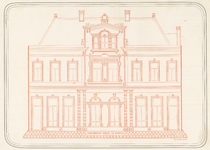 3 -9 Afbeelding van de voorgevel van de Theologische school in Kampen., 1800-00-00