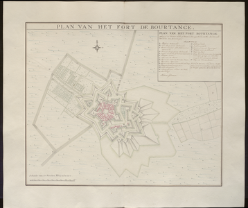23 Plan van het Fort de Bourtange Plattegrond van de vesting Bourtange, 1740