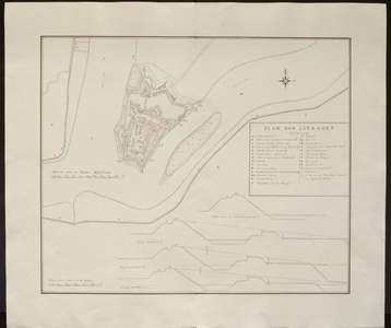 27 Plan van Lieroort Plattegrond van fort Lieroort, 1740