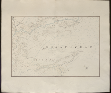 30 N. 2. Blad 2 van de grote kaart hiervoor. Laar met een gedeelte van de rivier de Vecht., 1740