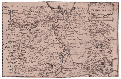 17 Ditio | TRANS-ISULANA. 1 kaart. Ongekleurd. Lijkt bijgesneden., 1660