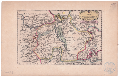 18 Ditio | TRANS-ISULANA. 1 kaart. Grenskleuring van hele Oversticht, Groningen en Friesland., 1706