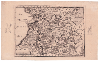 33 De Provincie | van | Over-Ysel 1 kaart. Ongekleurd. Ongevouwen., 1750