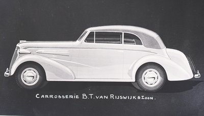 15619 FDHEEMAF3702001 Ontwerp van B.T. van Rijswijk & Zoon van de carrosserie van de nieuwe Directieauto, 1937-01-01