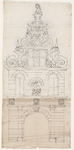 1263-KD000058 [Zonder titel] 'Aftekening van een front van de Dieserpoort', ontwerptekening door Thomas Berends van de ...